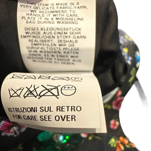 Moschino Couture Rainbow Floral Applique Dress Sz IT 44 US 10 NWT - Picture 11 of 14